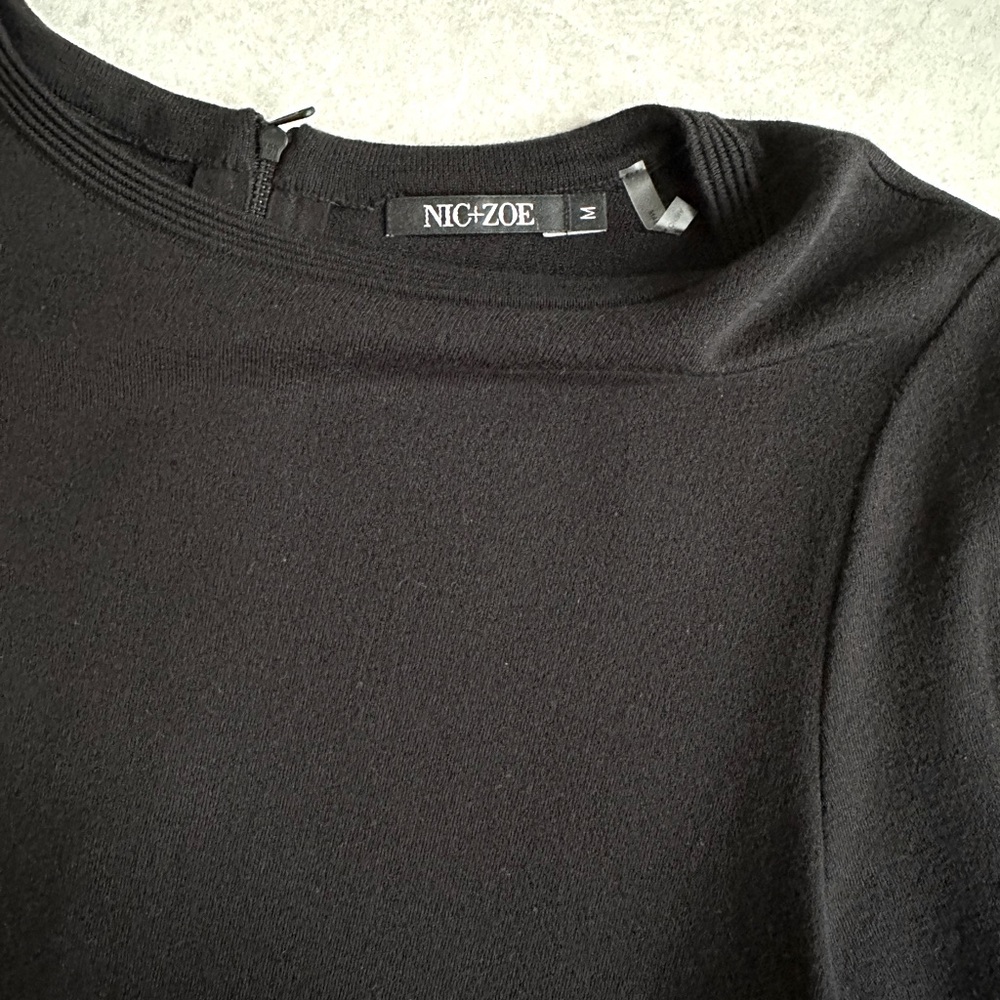 NIC+ZOE Black Knit Top - Picture 4 of 4